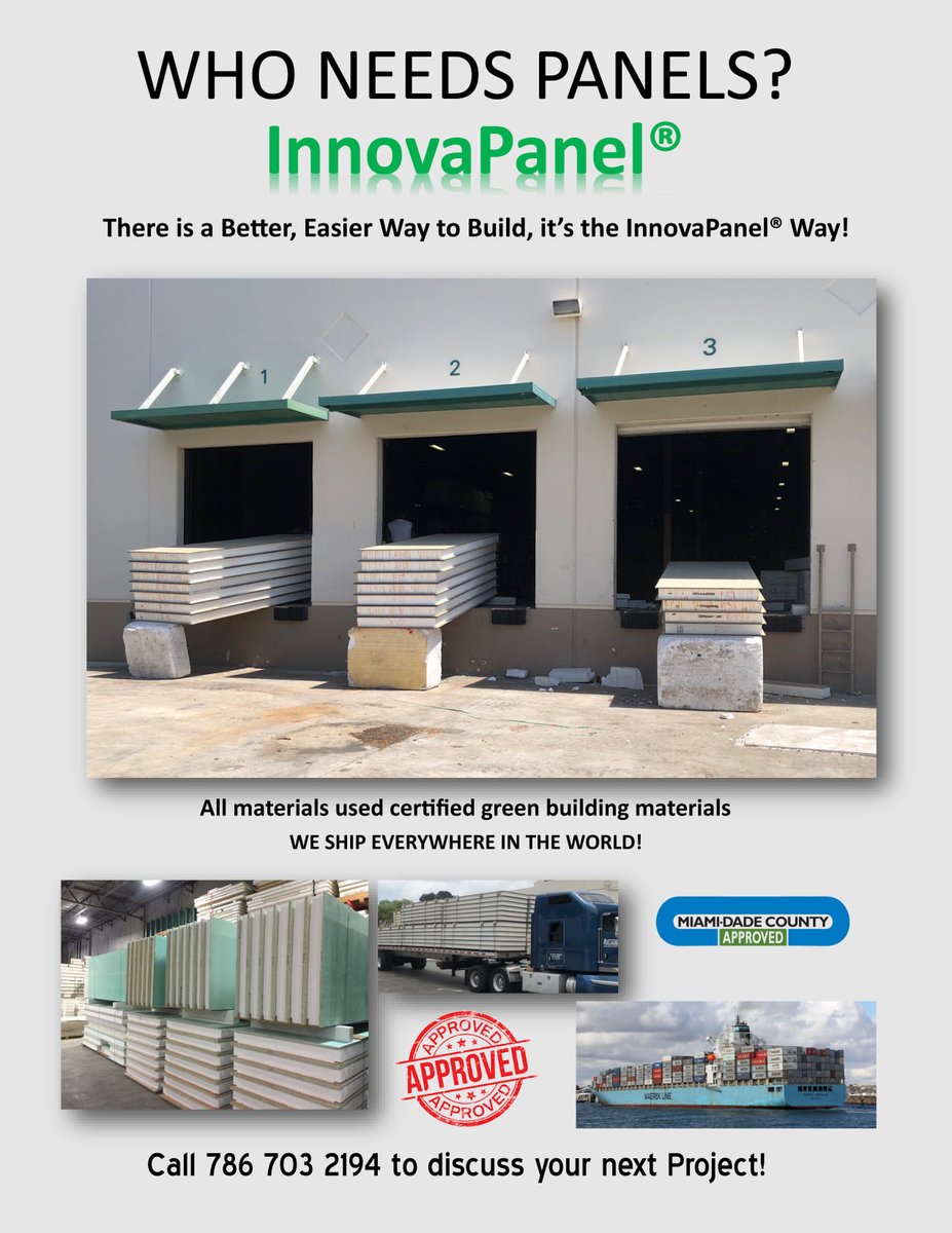 InnovaPanel's tweet photo. #Energyefficient load-bearing #InnovaPanels for your next #netzero project. Certified #greenbuilding, #hurricane rated +200 mph. #buildingmaterials #construction #newhomes #builders #Architecture https://t.co/OZSrbQ7rEP