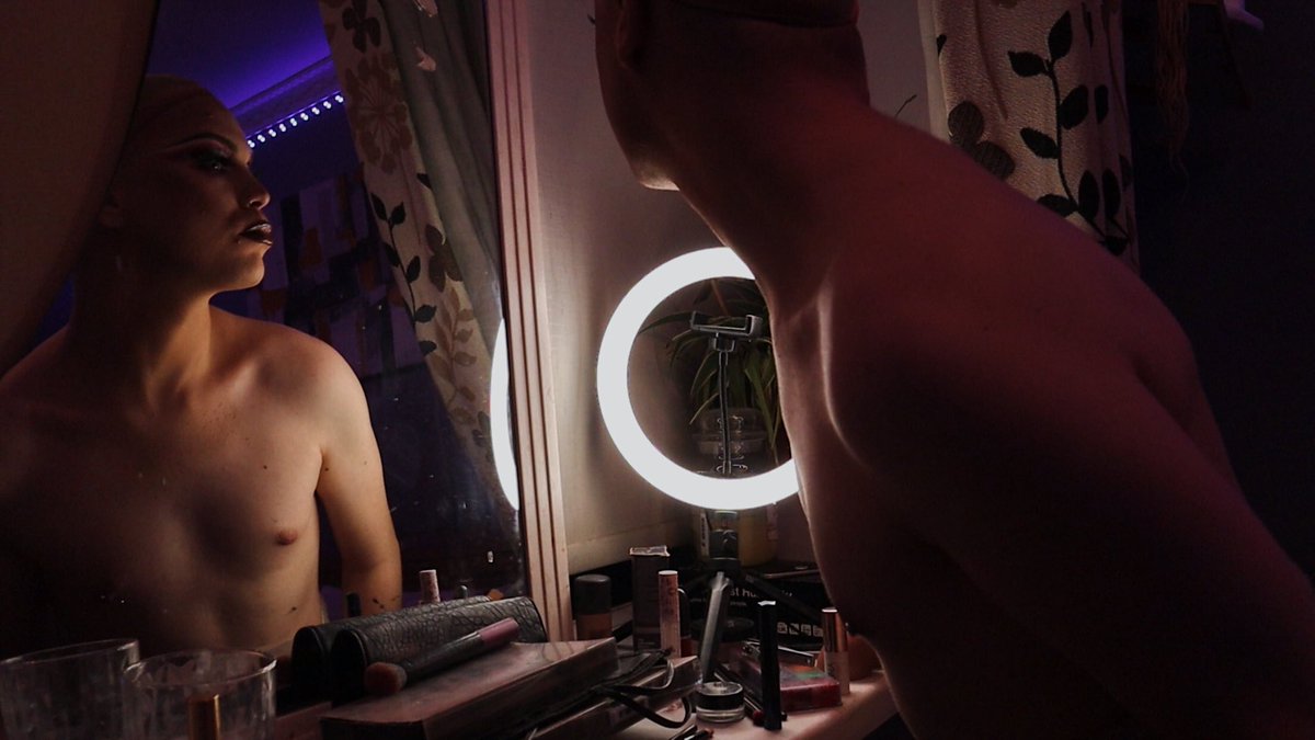 TUS_Seven's tweet photo. A still from ‘Ashima’! My very first documentary :) I got some footage of the amazing @AshimaKent doing her makeup 
If you could make a documentary on anything, what would it be? #wednesday #TUS7_comp #drag https://t.co/NvytUqp1S0