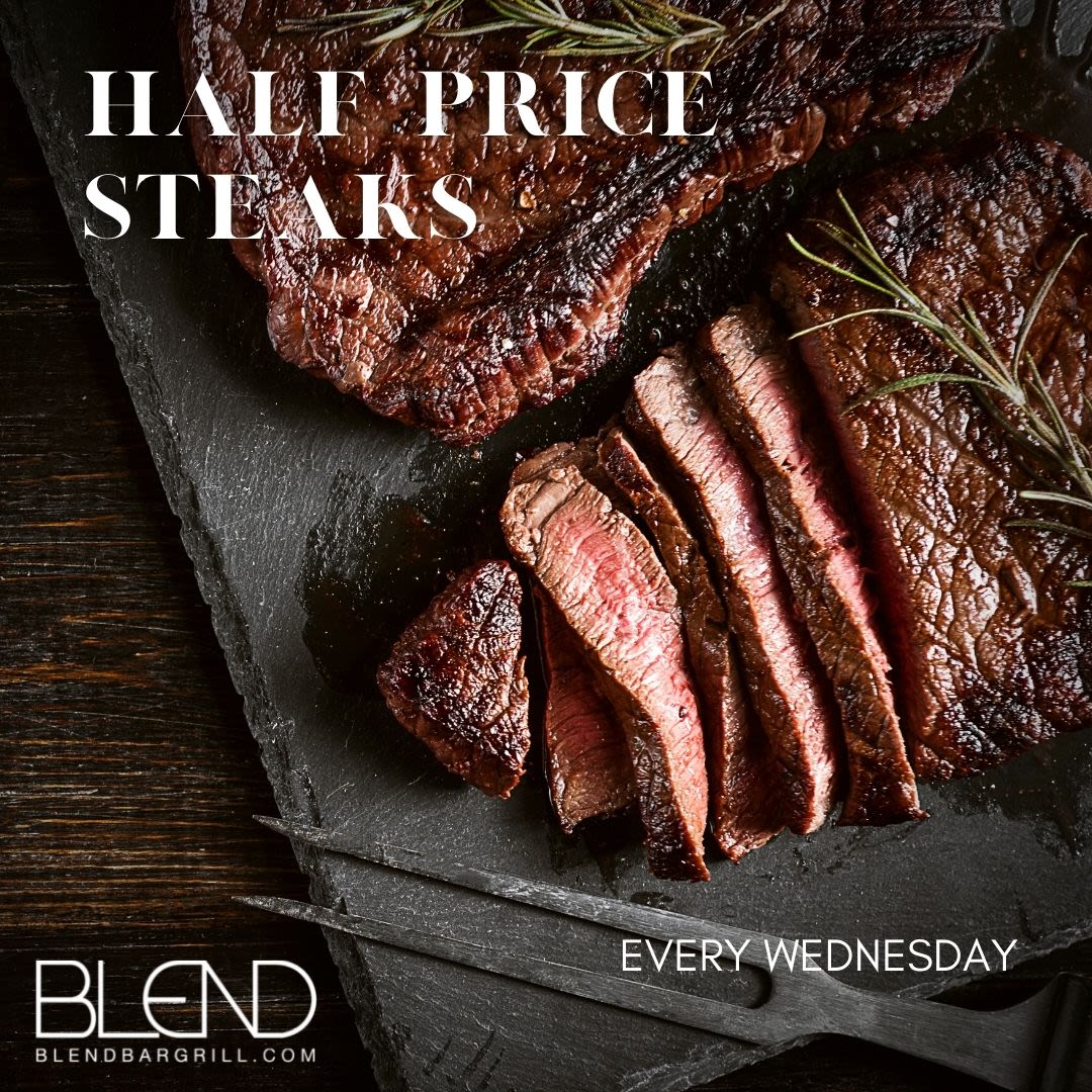 Fancy a little mid-week treat? 

Head to BLEND tonight for half price steaks! 🥩

Book your table now!
T: 0208 298 0284
W: rly.so/LQ6svmkfTT