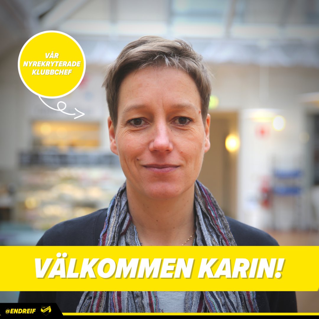 EndreIF's tweet photo. Efter ett intensivt arbete under hösten kan vi nu stolt presentera vår nyrekryterade klubbchef. Varmt välkommen Karin Wennbo!💛
Läs mer på vår hemsida: https://t.co/oakHPlOpBL https://t.co/1GNmF4LZat
