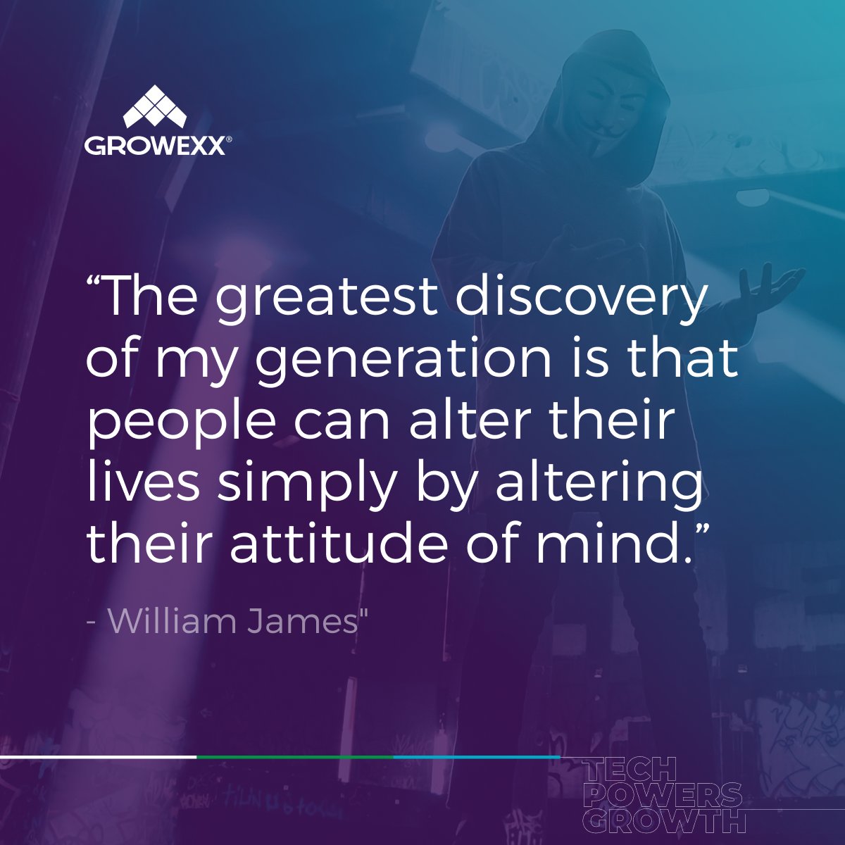 grow_exx's tweet photo. The greatest discovery of my generation is that human beings can alter their lives by altering their attitudes of mind.
-William James
#wednesdaywisdom
#attitude #attitudematters #mindset #mindhack #wednesdaythought #workeffectively #changemindset
#TechPowersGrowth #GrowExx https://t.co/eT5N3MTrpQ
