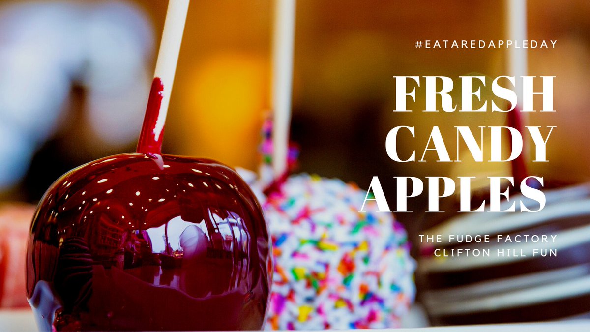 cliftonhillfun's tweet photo. Have your tried The Fudge Factory's FRESH Candy Apples? #eataredappleday The perfect holiday treat!
#Cliftonhillfun #Fallsfunfantastic #Niagarafalls #CandyApple #Fudgefactory #WednesdayMorning #WednesdayMotivation #MidwayPickmeup #Apples #CliftonHill #Christmas #stockingideas https://t.co/yfeU6YAtL6