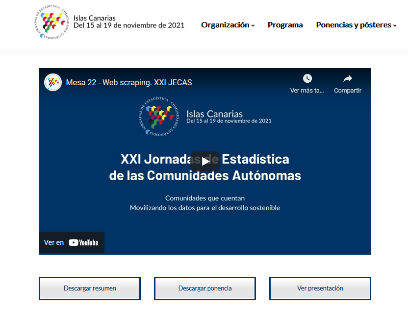 jecas_es's tweet photo. Las XXI Jornadas de Estadística de las Comunidades Autónomas, #JECAS 2021, continúan vivas dos semanas después: accede a la entrada de cada ponencia, disfruta de su contenido, coméntalo y compártelo:

https://t.co/l6hNDOcNHl

¡Y a seguir generando estadística pública de calidad! https://t.co/aI0Q0oqtS7