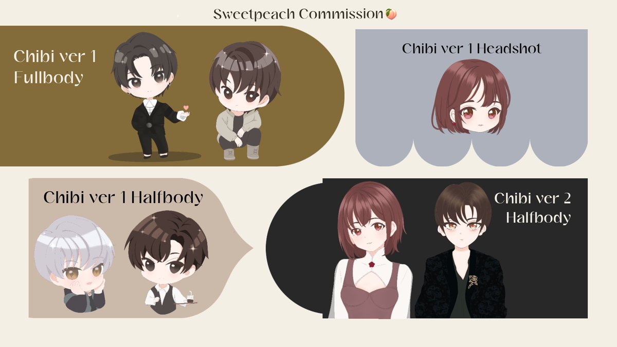 leeeeeeee_na's tweet photo. [Open Commission]
Hi I'am open chibi commissions ✨

5 slot are available

Pricelist :
Chibi ver 1
Headshot : $10
Halfbody : $15
Fullbody : $20

Chibi ver 2
Headshot :$20
Halfbody : $25

Payment paypal only

If you're interested pelase PM me ✨
#opencommissions #commisionsopen https://t.co/QNTdwlKpQZ