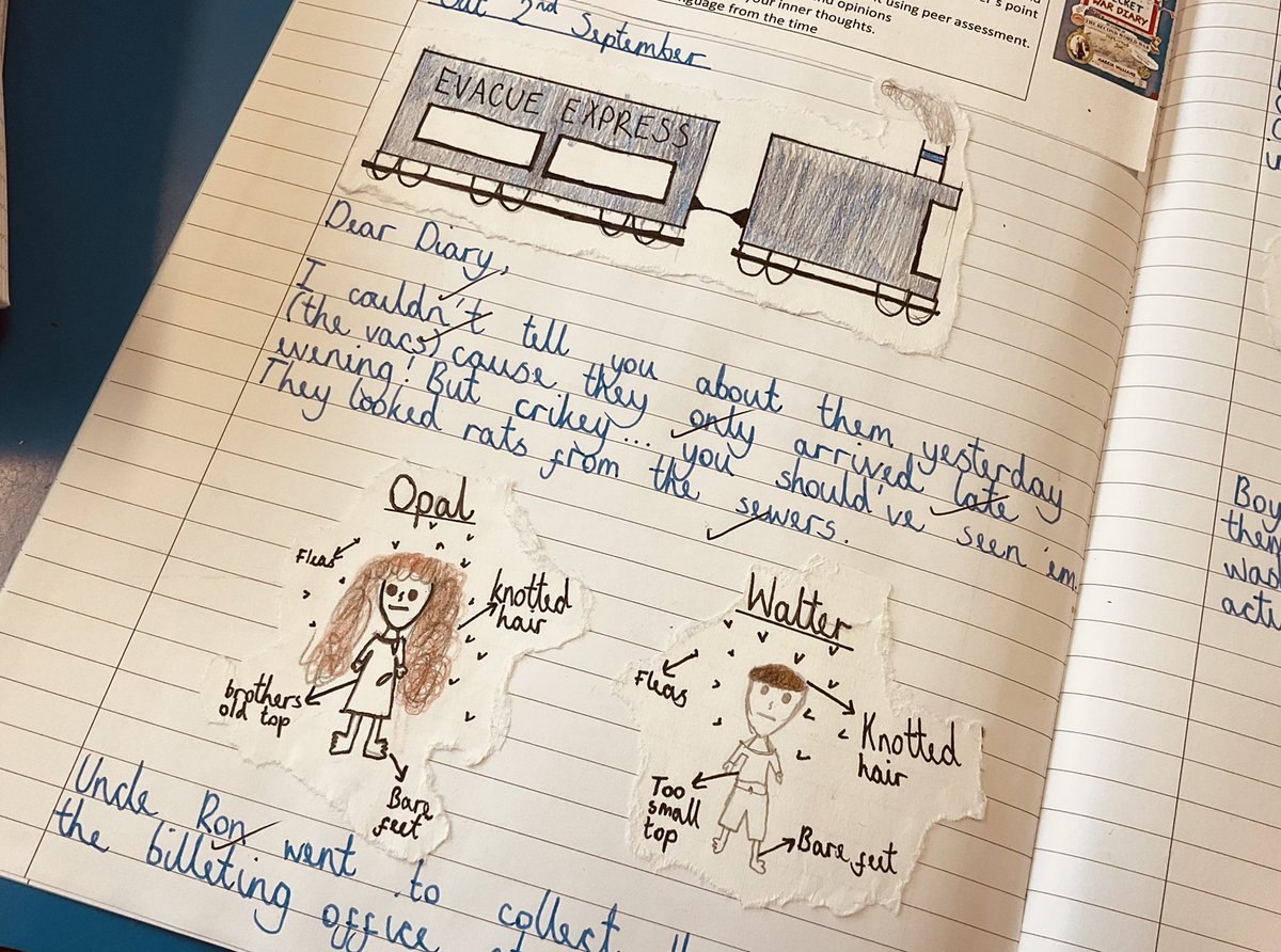 Year 6 have really enjoyed reading extracts from ‘My Secret War Diary’ by #MarciaWilliams . We have written our own diary entries, showing our own thoughts and feelings about receiving an evacuee.