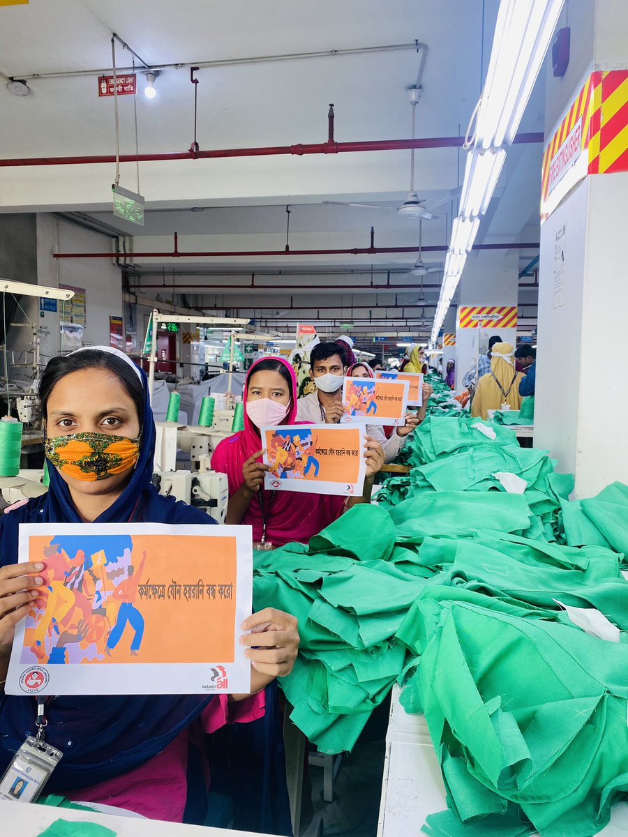 NazmaAkter73's tweet photo. On this global #16_days_of_Activism,we are standing together and protesting against #GBV and sexual harassment towards women in workplace, home &amp; streets.
#orangetheworld
#stopviolenceaginstwomen
@IndustriALL_GU https://t.co/Hz6N2fUDe6