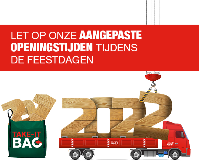 Al onze Raab Karcher Bouwshops zijn dit jaar gesloten van maandag 27 t/m vrijdag 31 december 2021 (week 52). Ook is onze logistieke afdeling gesloten. 
 
We ontvangen je weer graag met open armen op maandag 3 januari 2022. Een hele mooie en gezellige Decembermaand gewenst.