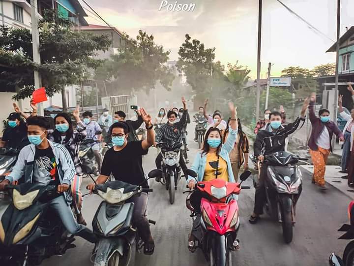 Nananam98's tweet photo. We fight for democracy 

#WhatsHappeningInMyanmar 
#Dec1Coup @ASEAN @UN @freya_cole @VP @USEmbassyBurma @ukinmyanmar @UN_HRC https://t.co/enyIgZY3cT
