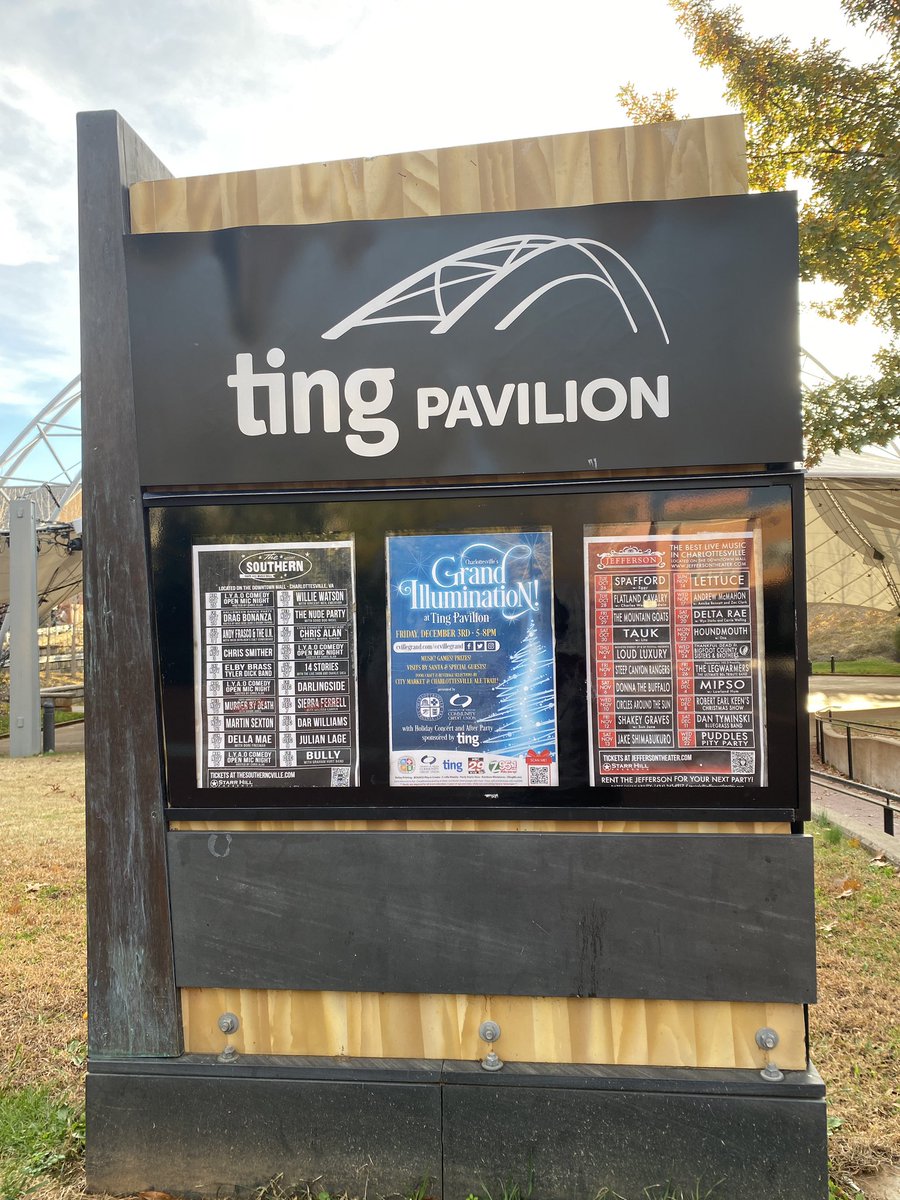2 days until <a href="/cvillegrand/">Charlottesville's Grand Illumination</a> at <a href="/TingPavilion/">Ting Pavilion</a> 🎄🎶☕️✨