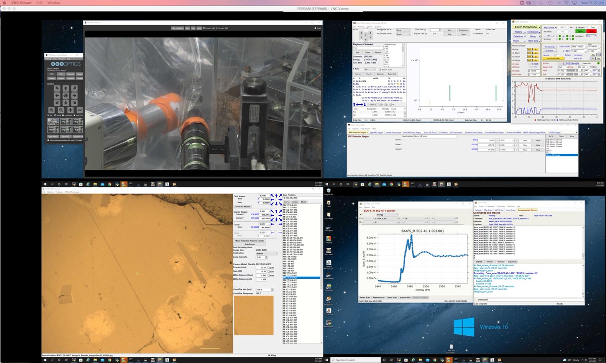 What a time to be alive! Running (part of) a 1 billion $  particle accelerator/synchrotron, located on the other side of the globe from the comfort of your office with <a href="/LaurenGsky/">Lauren Gorojovsky</a> who is looking at sulfur speciation in various volcanic glasses as part of her PhD #geochemistry