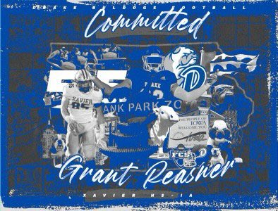 grantreasner's tweet photo. Excited for the opportunity!🟦⬜️
@DrakeCoachSmith @coachsflynn @tstepsis @DrakeBulldogsFB @PFLNews https://t.co/RMEA20VpiI