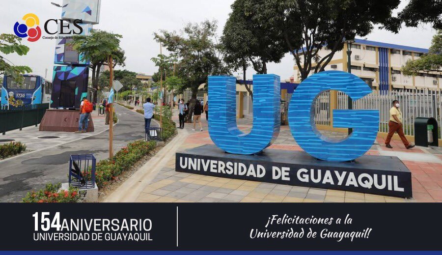 ces_ec's tweet photo. 👏 El Consejo de Educación Superior felicita a la @UdeGuayaquil por su aniversario y reconoce su aporte en beneficio de la educación superior del país. https://t.co/xE2wgZzfXr