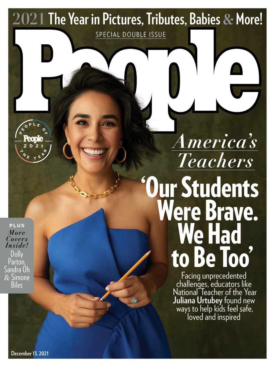 people's tweet photo. In this week's issue, PEOPLE introduces its 2021 People of the Year — Dolly Parton, Sandra Oh, Simone Biles and our nation's teachers — who have all led the way in their respective fields, helping make the world a little bit better every step of the way. https://t.co/gKz0fTjncf https://t.co/cAFSgxVavZ