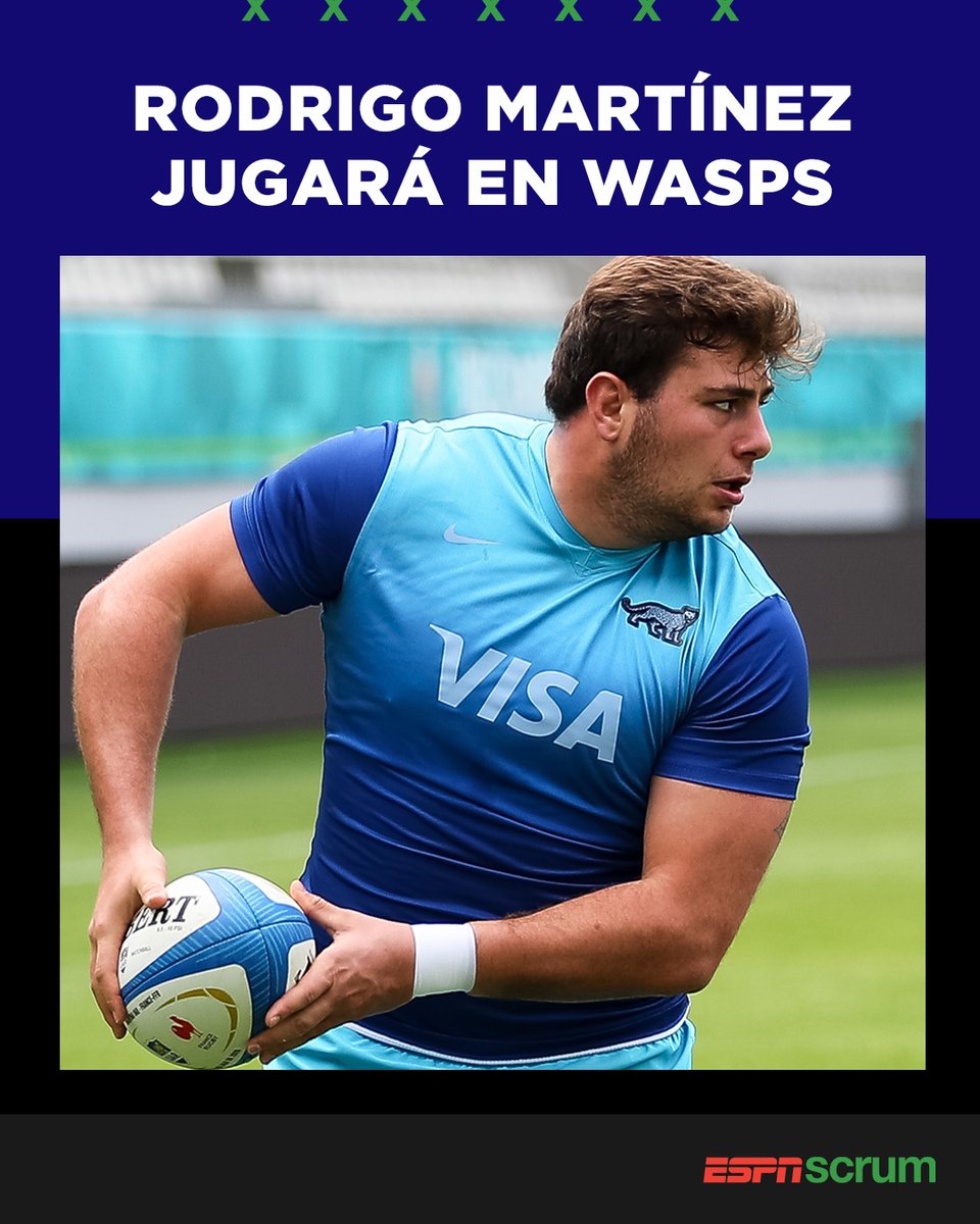ScrumESPN's tweet photo. ¡Rodrigo #Martínez jugará la #Premiership inglesa! El pilar formado en @LosTordosRC, que este año jugó la @SLARugby y debutó en #LosPumas, fue anunciado como nuevo jugador de #Wasps. Se suma como jóker médico por la lesión de Ben #Harris. 🇦🇷🐝 https://t.co/rW9Qi3xlvH