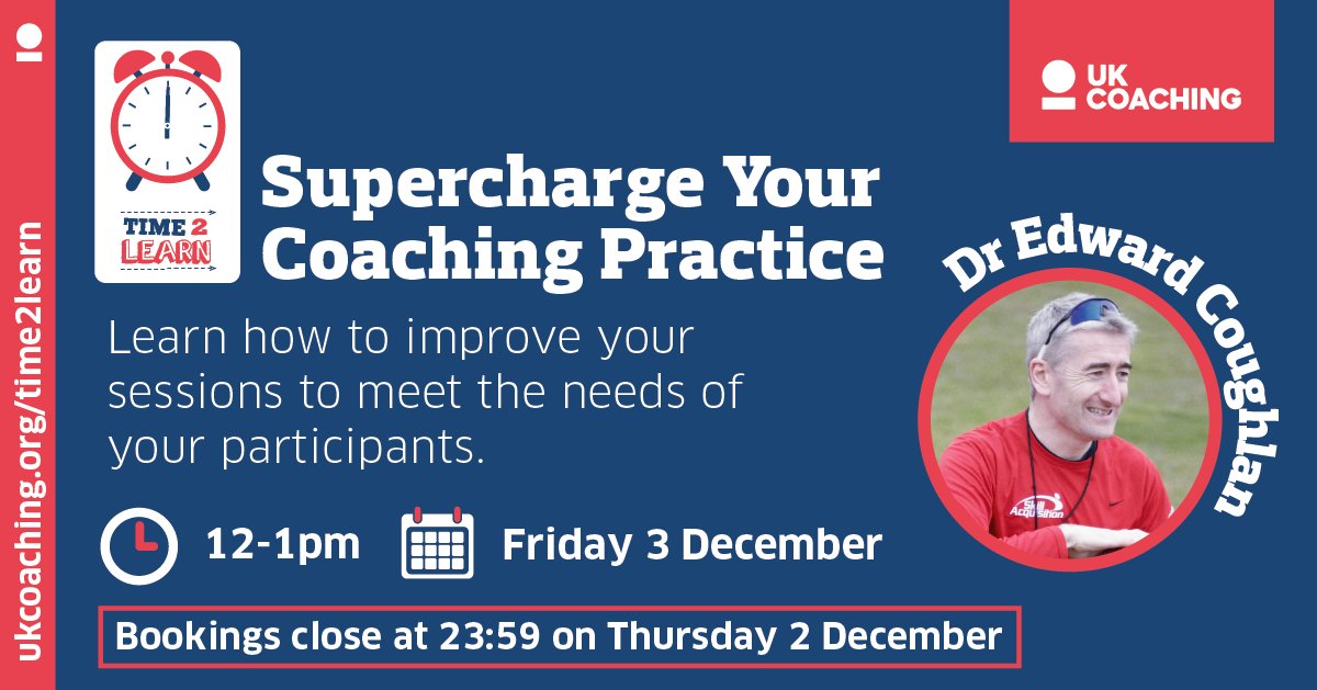 _UKCoaching's tweet photo. There's only a few days left until our next interactive webinar! 🤯
Our December Time2Learn session is on the fascinating topic of coaching practice, and can help you consider how to continue to meet your participants' evolving needs
Book your place: https://t.co/0qaGEg7Z42 https://t.co/JHrElLKOmk