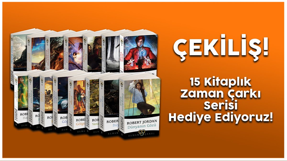 #çekiliş🔥

Takipçilerimiz arasından bir kişiye 15 Kitaplık Zaman Çarkı serisini hediye ediyoruz! 📚

Çekilişe katılmak için yapmanız gerekenler:
-<a href="/Geekyapar/">Geekyapar!</a> ve <a href="/ithakiyayinlari/">İthaki Yayınları</a> sayfalarını takip etmek.
-Bu tweeti retweet etmek.

Işık üzerinizde parlasın! #zamançarkı #wheeloftime