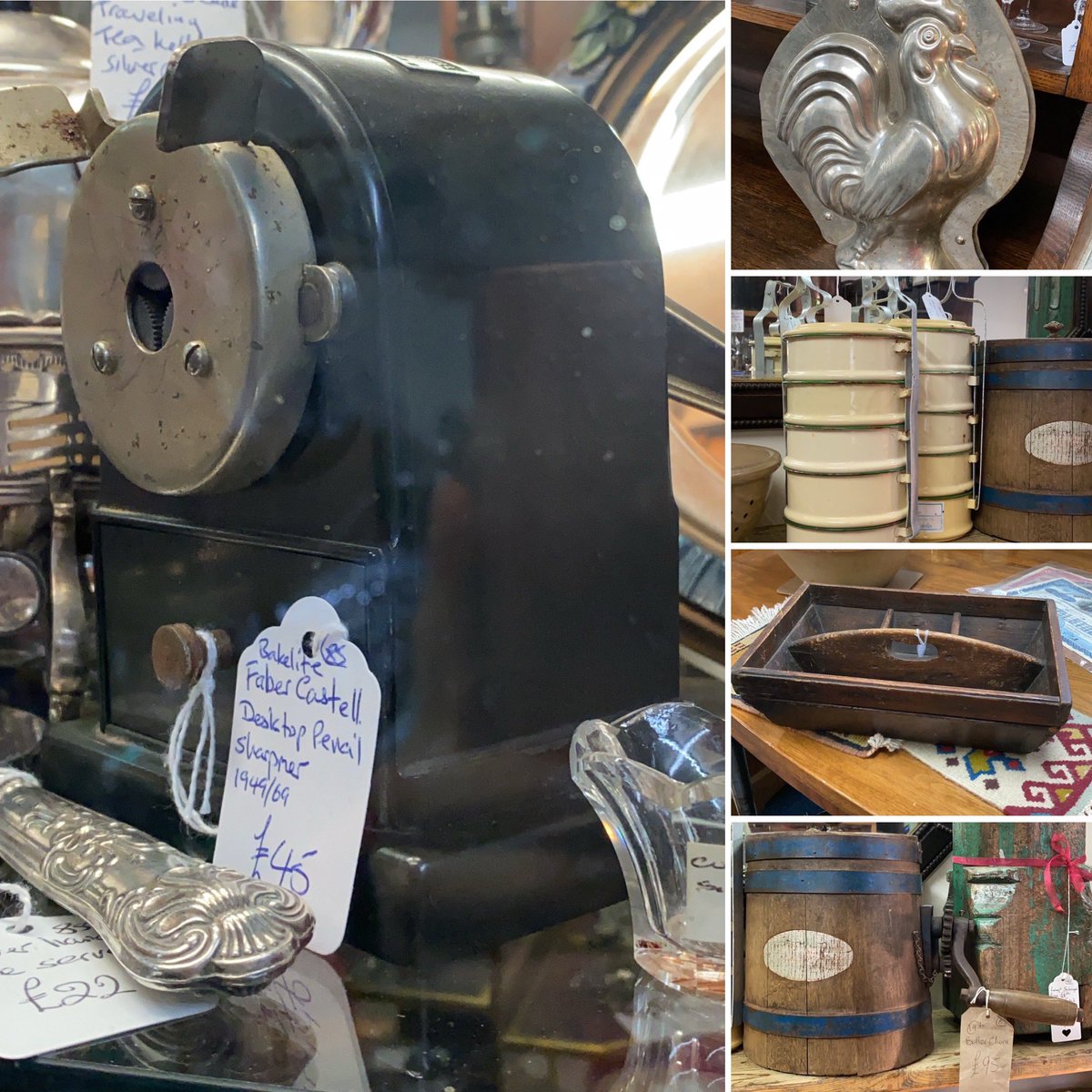 Unit 85 always has an eclectic mix of stock with a vast majority coming from Europe. They have everything from amazing chippy furniture to French vintage cookware. Open until 5pm #europeanfurniture #frenchhomeware #chippyfurniture #lighting #tifinbox #vintagechocolatemoulds