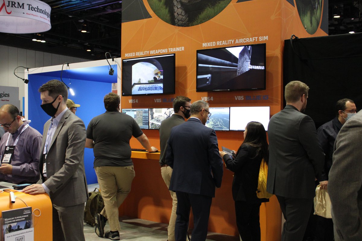 BISimulations's tweet photo. We’re gearing up for Day 3 of #IITSEC2021. Fantastic to get to see longtime friends and customers as well as meet new ones in person. Find us at booth 1071. #KONGSBERG #BAESystems #TerraSim #BugeyeTechnologies #SASimulations #JRMTechnologies #Varjo #VRGineers #JRMTechnologies https://t.co/n4vAPDwwrO