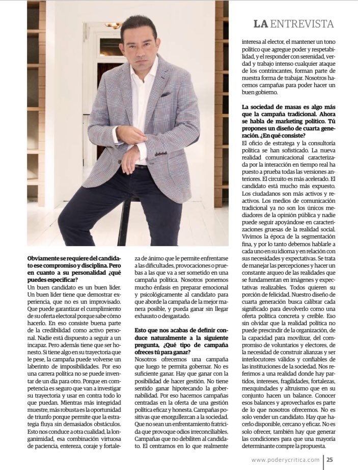 avidelvg's tweet image. Agradezco al medio @PoderyCritica por la entrevista que me realizaron, en la cual pude platicar sobre nuestro sistema de #InmersiónTotal que desde #AVG21 implementamos para obtener el triunfo electoral. 🏆🗳✅

Se las comparto: