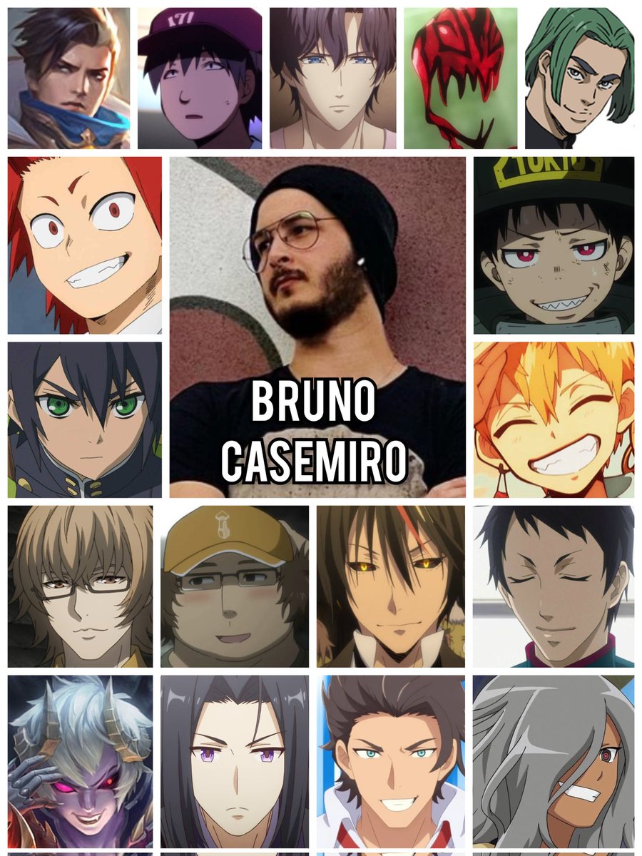 Personagens Com os Mesmos Dubladores! on X: Um dos destaques recentes da  dublagem de animes, Bruno Casemiro é simplesmente sensacional! Bruno é  conhecido por dublar o Eijiro Kirishima em My Hero Academia