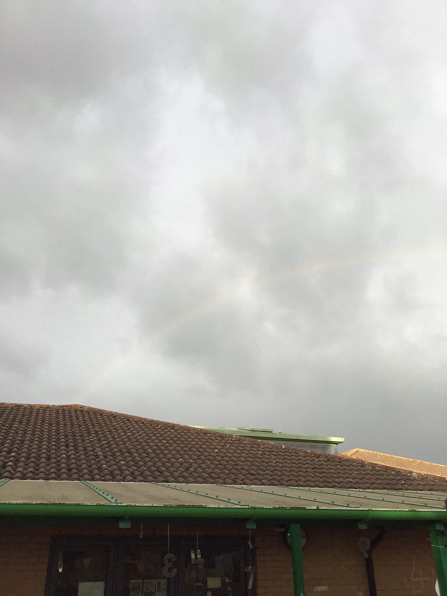 OWPS_fs's tweet photo. The sun is out and it’s raining…. We are now on rainbow watch 🌈 #rainbow #wefoundone #gold https://t.co/qEsUriY7TX