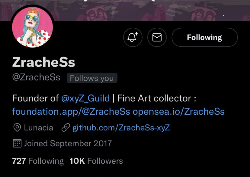 NFT_xyZ's tweet photo. Congratulations @ZracheSs for hitting 10,000 followers 🎉🎉🎉🥳 Woohoo!

Thanks for the love and support everyone!

#WeAreXYZ
#WeAreAllFamily
@AxieInfinity https://t.co/NJe0XV17el