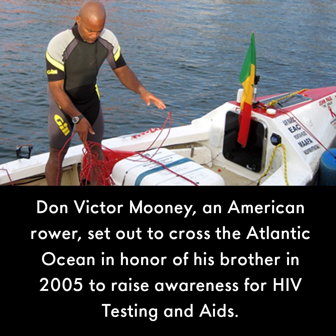 GillMarine's tweet photo. Today on World AIDS Day, we're celebrating an American rower who attempted to cross the Atlantic Ocean four times in honor of his brother to raise awareness for HIV Testing and AIDS. Swipe to see his story!⁠
⁠
#WorldAidsDay https://t.co/3oq4JB1MEA