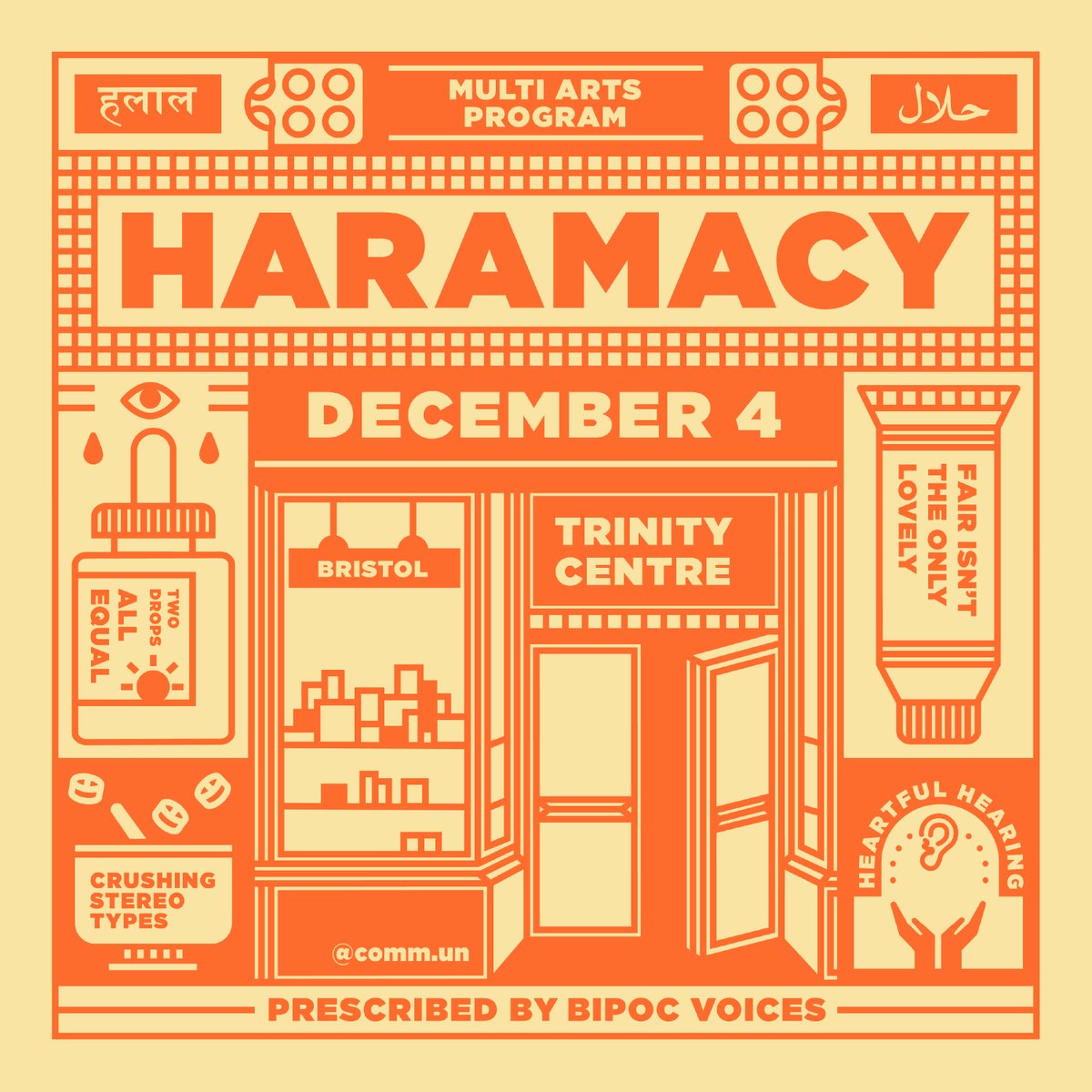 Visit our friends <a href="/TrinityBristol/">Trinity Bristol</a> this weekend for Haramacy, presented by @comm.un (04 Dec) sound, light, visual, dance &amp; words collide for an evening of performances that celebrate outsider narratives from BIPOC artists. Featuring @nikeshshukla  <a href="/Deepyraah/">Deepraj Singh</a> + more