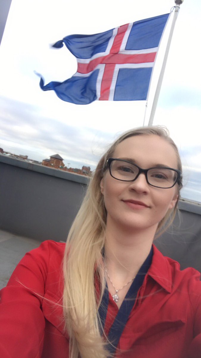 AVilbergsdottir's tweet photo. Gleðilegan fullveldisdag!

The Icelandic flag is up in our Grimsby office to celebrate Iceland’s Sovereignty Day! 

Fun fact:This is also the day I got christened 25 years ago! 
@JonathanGoolden @WCllpSolicitors https://t.co/hBDV5xn7rI