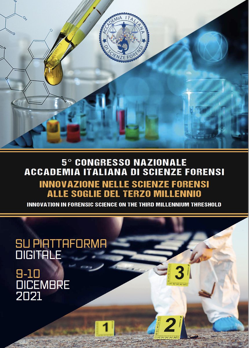 Looking forward to present at the 5^Annual Meeting at of the Italian Academy of Forensic Sciences! This year there will be live transcripts in English to allow also international colleagues to attend... Register for free to the conference! 9th-10th Dec. bit.ly/2YQjqzW