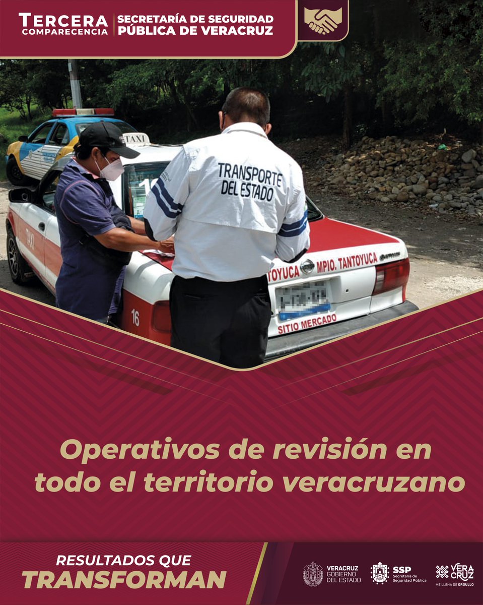 CEPREVIDE's tweet photo. Con el compromiso de brindar un transporte público a la ciudadanía, la @SP_Veracruz a través de la @dir_transporte mantiene operativos de revisión en todo el territorio veracruzano. Por tu seguridad logramos #ResultadosQueTransforman https://t.co/EV63l7kcg4