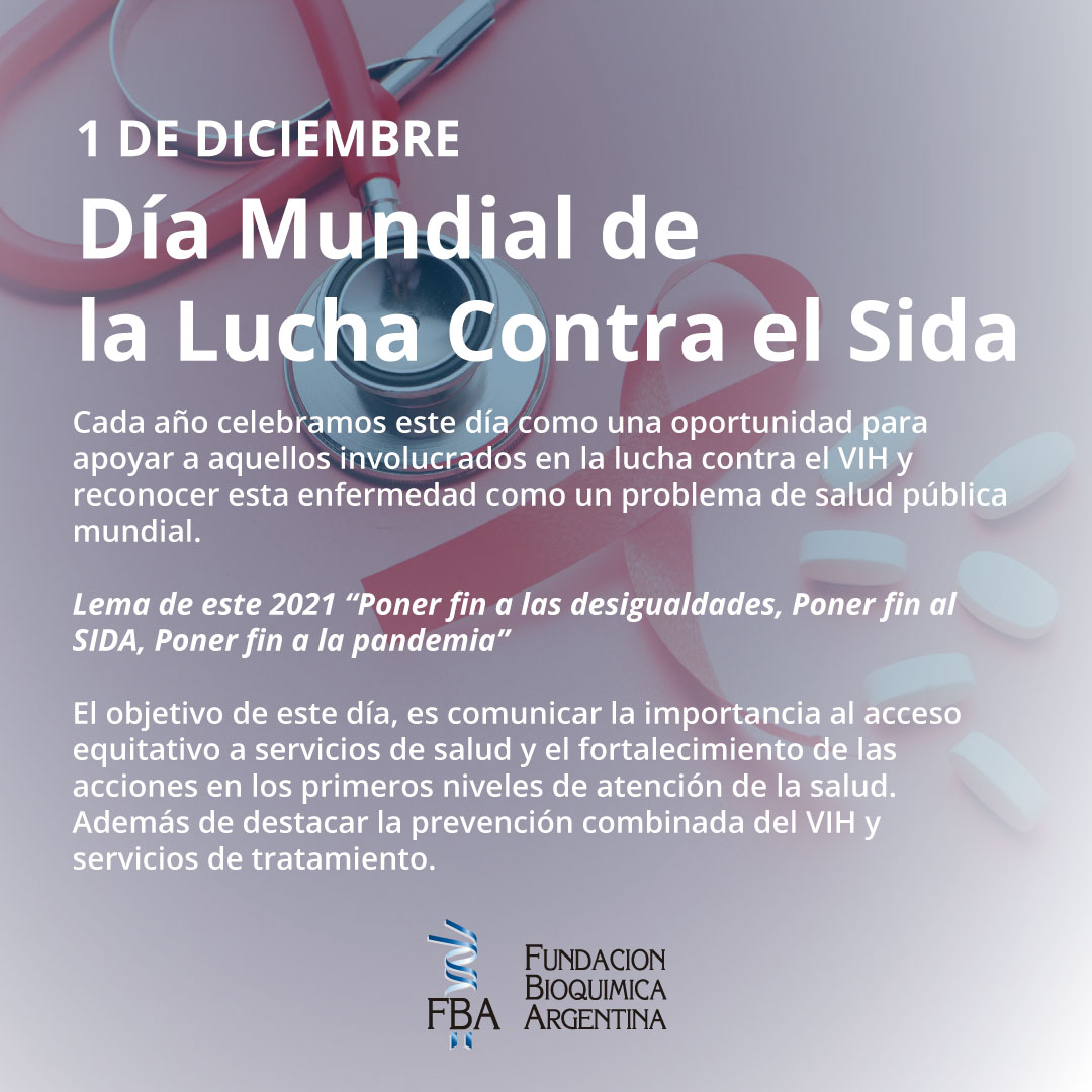 fbioquimicaarg's tweet photo. Fundación Bioquímica Argentina se adhiere al lema y apoya el objetivo de celebrar y comunicar la importancia de este día.
#DiaMundialdelSIDA #Efemerides #FBA https://t.co/kb3BMtLsXD