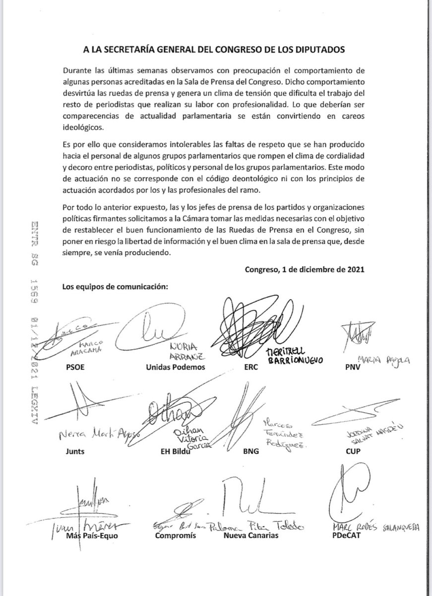 yagoalons's tweet photo. Este comunicado va a retratar muy bien a todos los medios que callen ante este ataque por parte del Gobierno y sus socios a la libertad de prensa. 

Hoy es uno de esos días en que hay que fijarse en los silencios. https://t.co/v80X3YMhY6