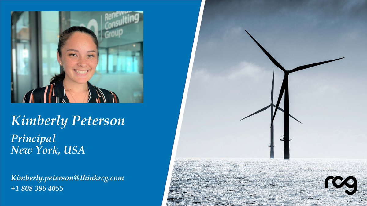 thinkRCG's tweet photo. @thinkRCG has promoted Kimberly Peterson to Principal. Based in #NewYork, she is a well-versed #renewableenergy analyst, working on project site characterization, M&amp;A due diligence and bid management assignments. Congrats Kimberly! 
For more on RCG, visit https://t.co/In1whJWNTT. https://t.co/QHZTuQnIa9
