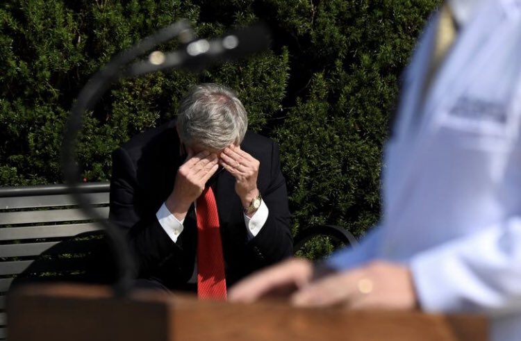 tweetmix's tweet photo. @atrupar When Dr. Sean Conley dodged the question a few days later about Trump’s last Covid test, here was Mark Meadows on the sidelines. This was a massive coverup, even though we all knew what was going on. https://t.co/7zPfzjysns