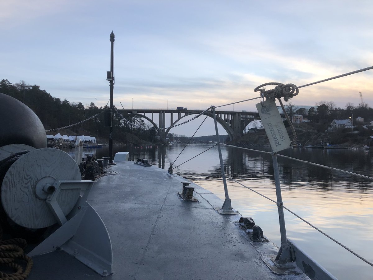 MatsDjurberg's tweet photo. I dag för 80 år sedan sjösattes @Sjohistoriska’s museifartyg minsveparen M20 - snart ankommer vi till Plyms varv i Saltsjöbaden där hon byggdes år 1941 https://t.co/9sCThCdy63