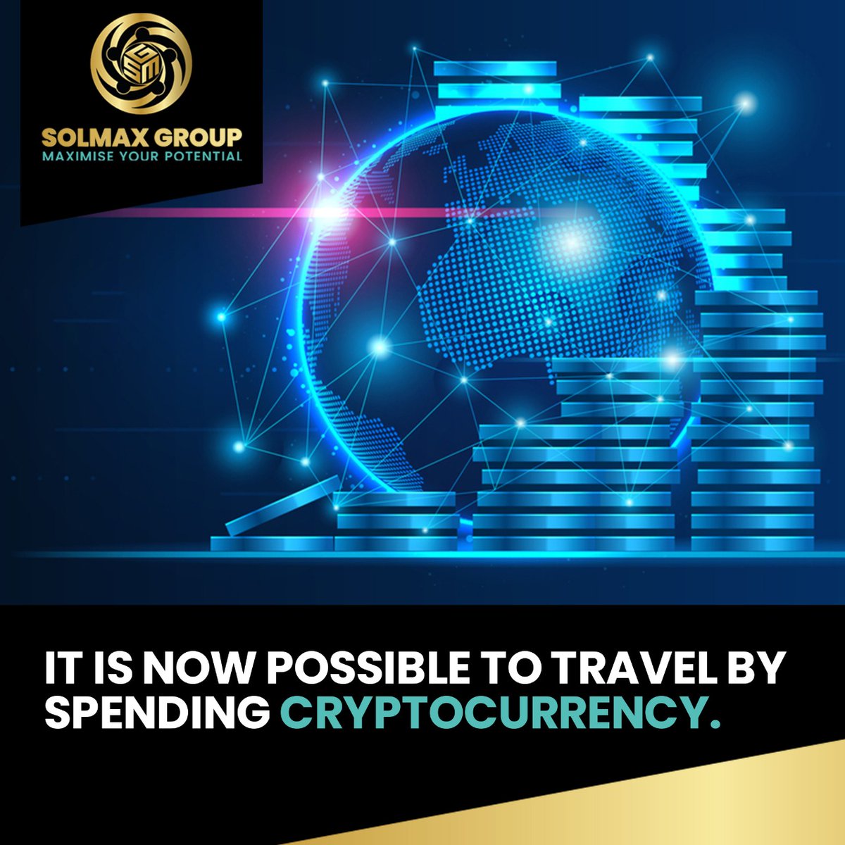 SolMaxGroup's tweet photo. It is now possible to travel by spending cryptocurrency due to the explosive growth of the cryptocurrency ecosystem in the last 9 years.
Established travel agents accept cryptocurrency like bitcoin as payment methods for flight tickets. https://t.co/RGuXH5b5Ov