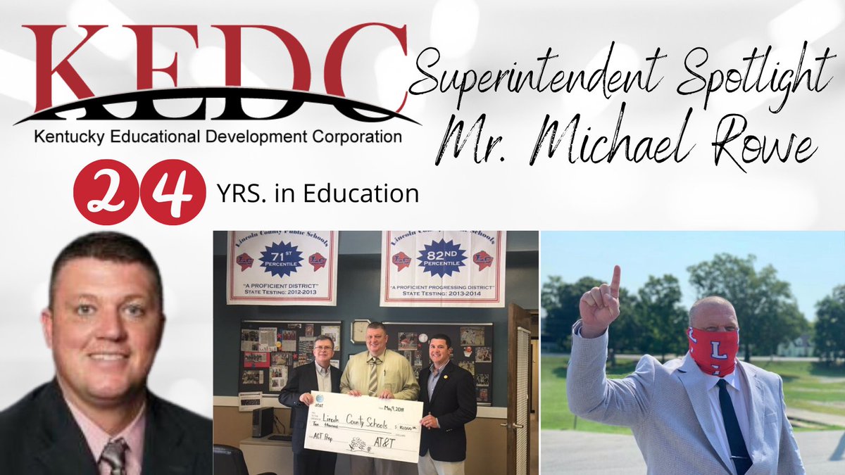 Our Superintendent Spotlight goes to Mr. Michael Rowe, superintendent of Lincoln County Schools.  Mr. Rowe is in his 24th year of education, serving 6 years as a superintendent.  We commend Mr. Rowe for his dedication and leadership to education.  #WeAreKEDC