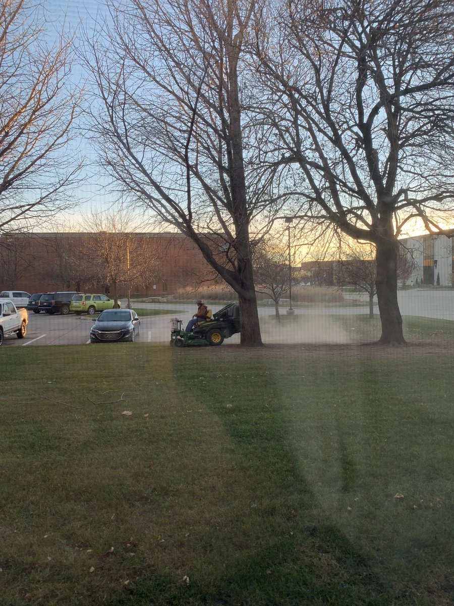 happy december 1st. just woke up to the sound of a lawnmower running.