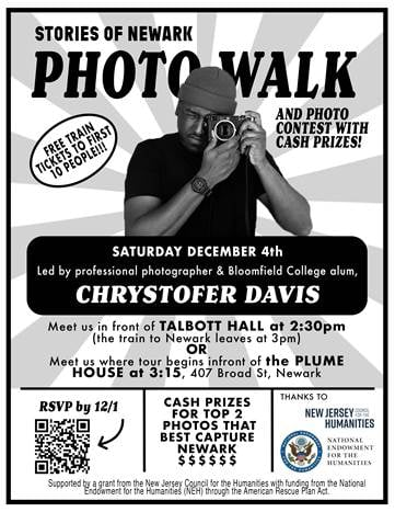 Humanities_BC's tweet photo. Saturday Dec. 4th Photo Walk with Chrys Davis
Meet in front of Talbott Hall at 2:30 OR in Newark at 3:15 (407 Broad St., Newark) Let us know you plan to come! RSVP By Wednesday 12/1:  https://t.co/aDIYvhCwxP 
Students, faculty, staff, alumni, and the public are welcome https://t.co/7BdRy890ED