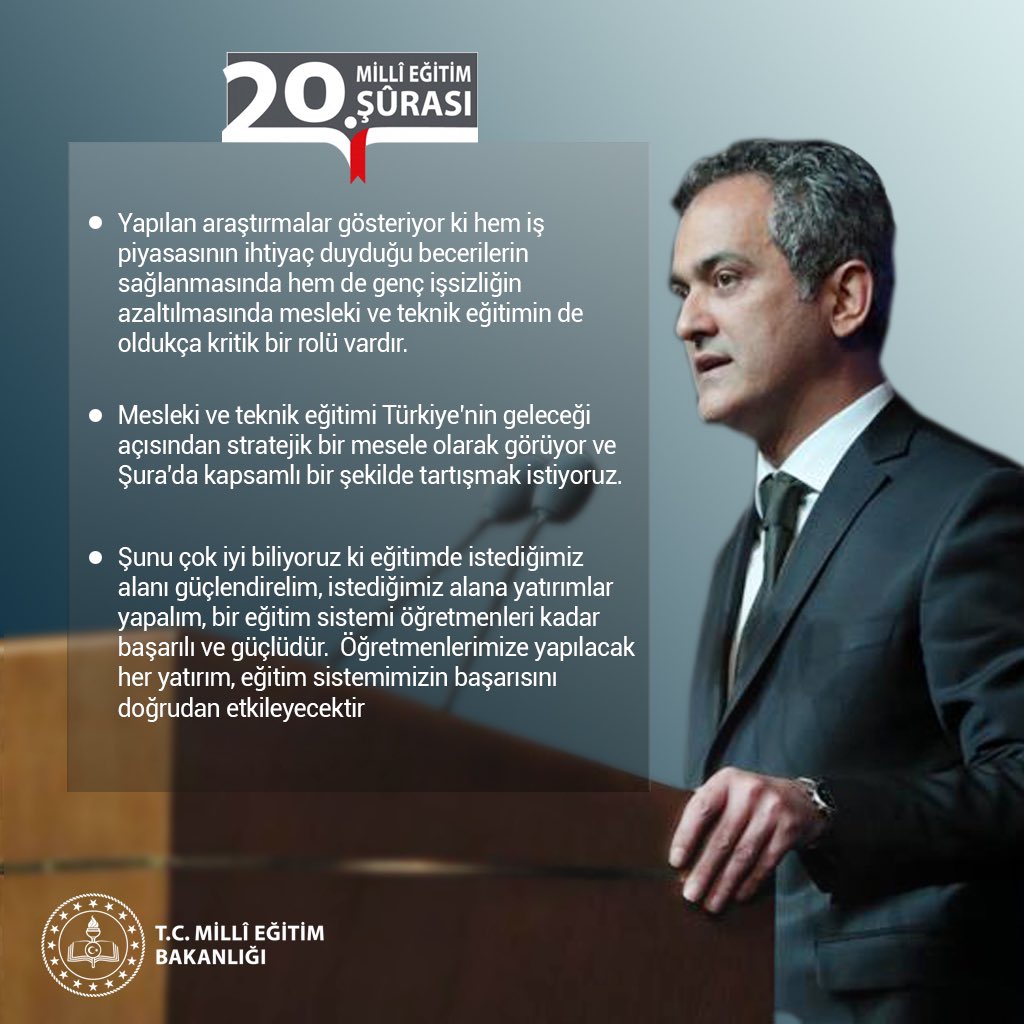 MersinMEM's tweet photo. 20. Millî Eğitim Şûrası Başladı.
@tcmeb

Haber👉 https://t.co/wtUdusjuaE https://t.co/EkMk7Xt0Dq