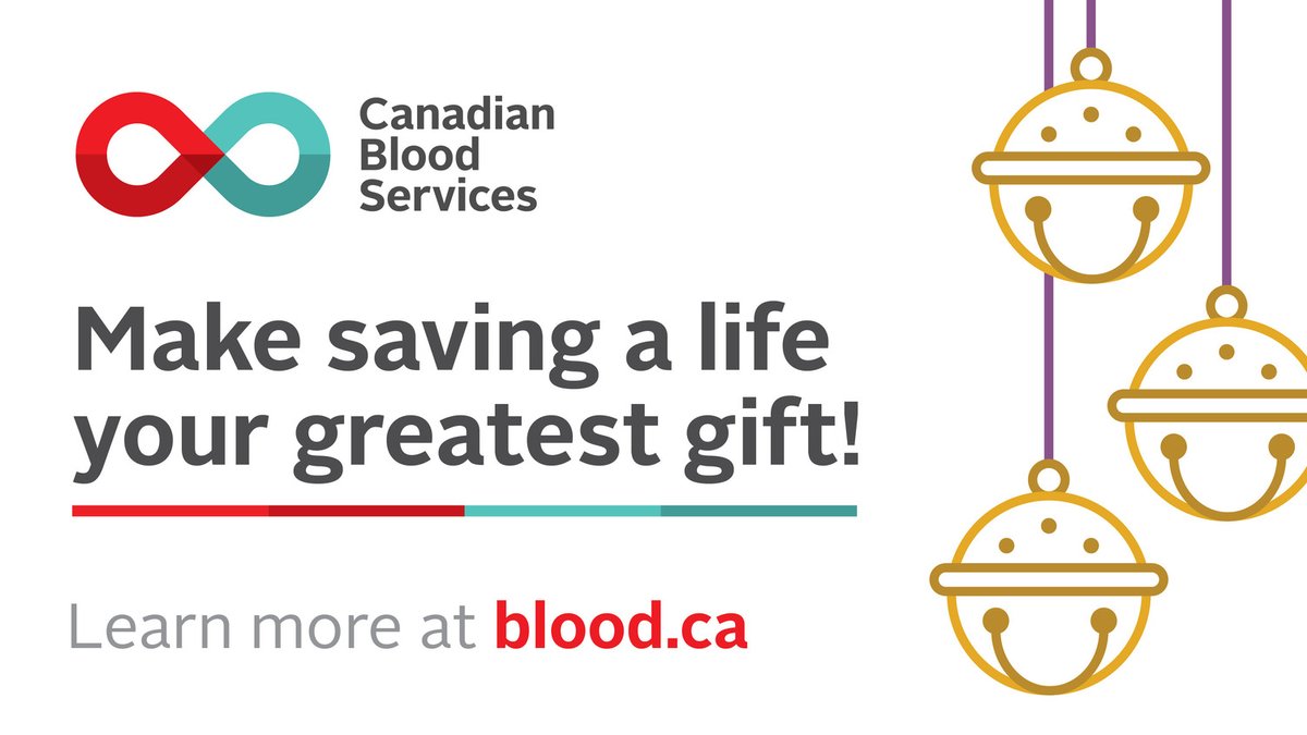 There are lots of ways to be part of #CanadasLifeline this December: 

• Donate blood or plasma 
• Join the stem cell registry 
• Consent to donate organs and tissues 
• Make a financial donation 

Learn more at ow.ly/kuxW50H0Pk8

#SeasonOfGiving
