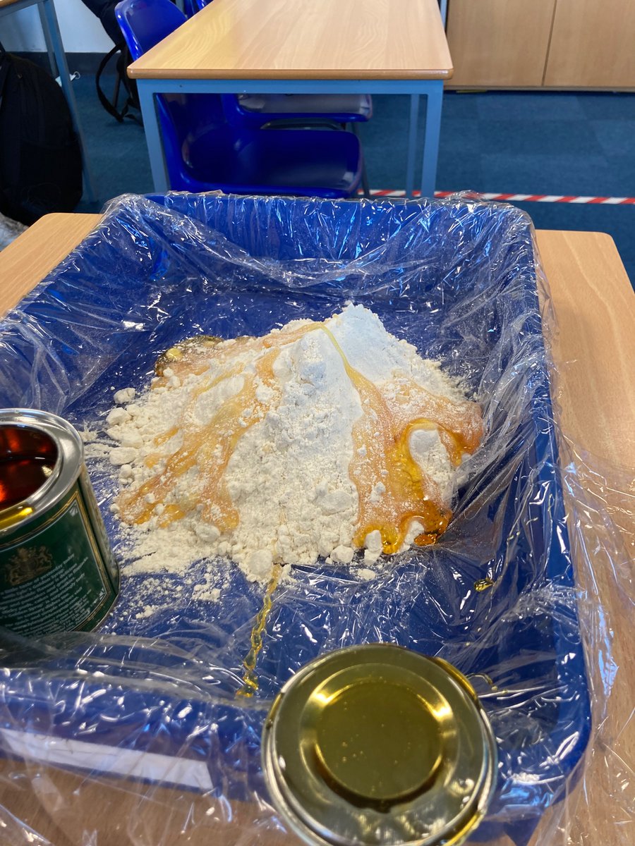 Golden syrup and flour glaciers today with my Highers!