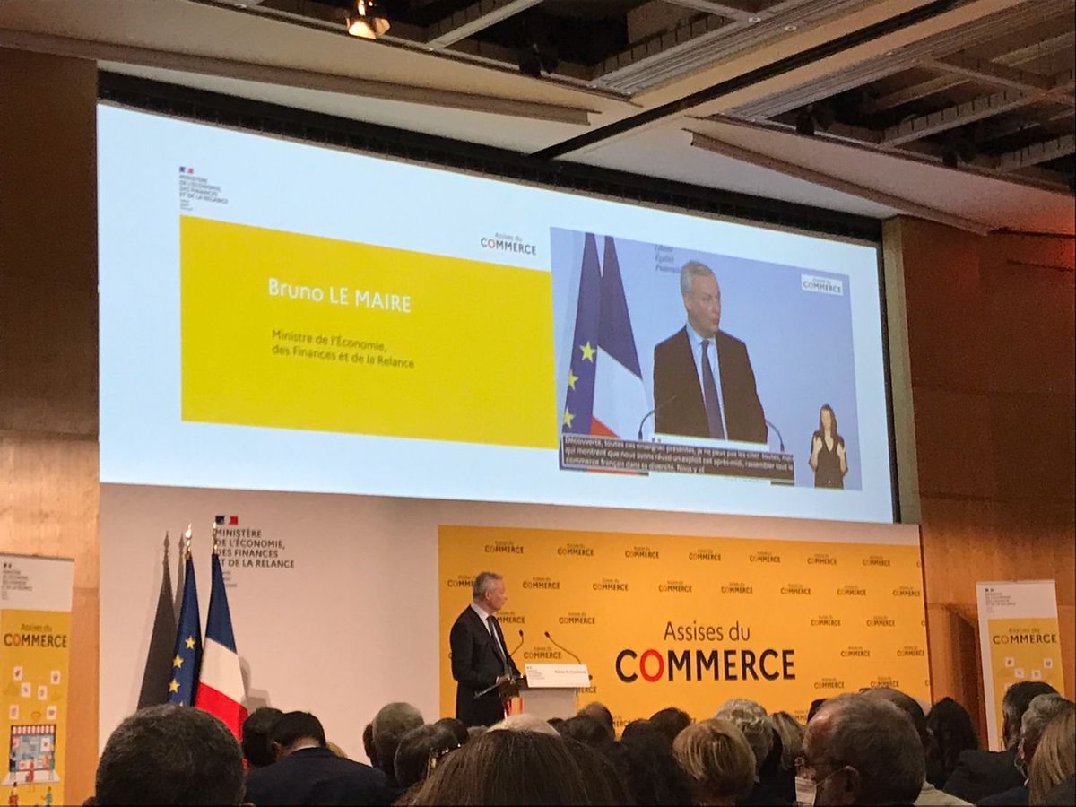 [#AssisesduCommerce] <a href="/BrunoLeMaire/">Bruno Le Maire</a> déclare : "Il était temps que nous nous occupions du #commerce !" Oui, enfin !
