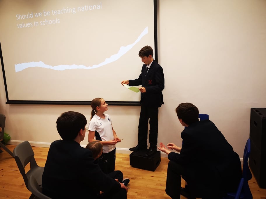 SHS and SS Year 8 Scholars at a Documentary and Debate night.