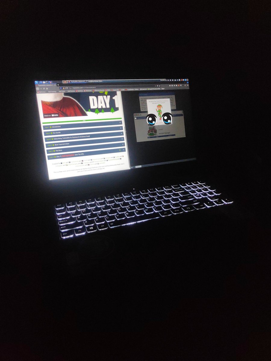 BearJai62's tweet image. Day one complete @RealTryHackMe 
#adventofcyber3