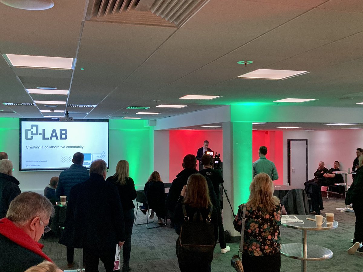 Launch event for @CoLabHarrogate. Exciting to see the tech sector developments that #Harrogate is working on locally.