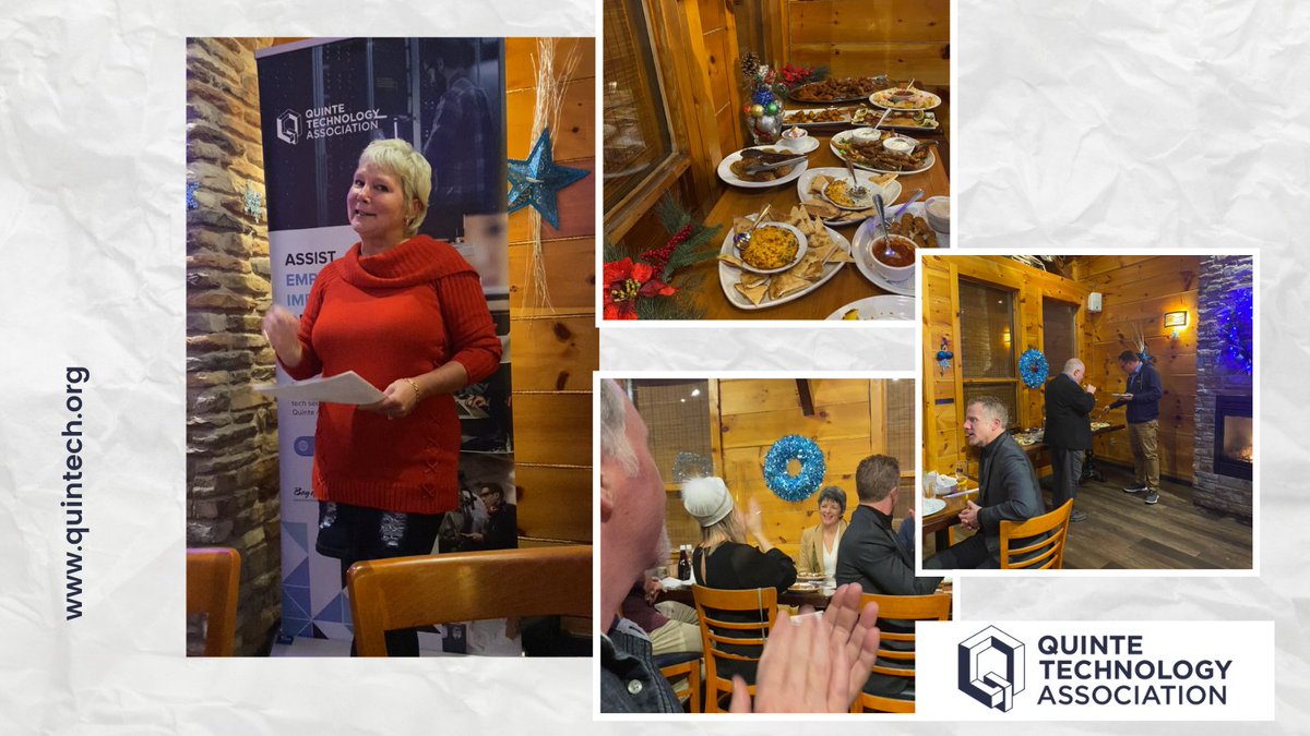 QuinteQuintech's tweet photo. The Quinte Technology Association had a great evening catching up, networking, and discussing the many accomplishments the QTA and local businesses in the tech sector have made in the #BayofQuinte Region. #tech #techsector #techliveshere  #community #growth https://t.co/lWpG9Z5gr9