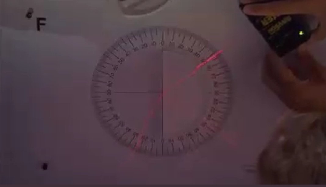 QEscultor's tweet photo. Cuando la luz pasa de un índice de refracción mayor a uno menor se puede producir un fenómeno conocido como “reflexión total”. @JaSantaolalla hace la demostración del fundamento del #refractometro que se basa en el #ángulo crítico 🔬 https://t.co/QLVGZq12wG