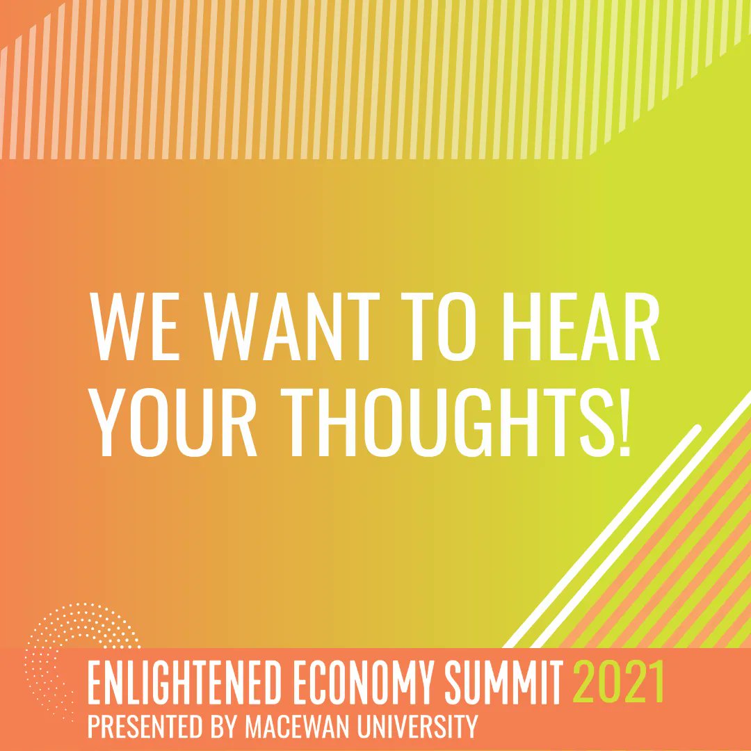 We would love to hear what you loved about this year’s Enlightened Economy Summit and how we can make your experience better! Please take a few minutes to fill out our survey and share your thoughts on your EES 2021 experience  👉 👉 👉 buff.ly/31fRDcW